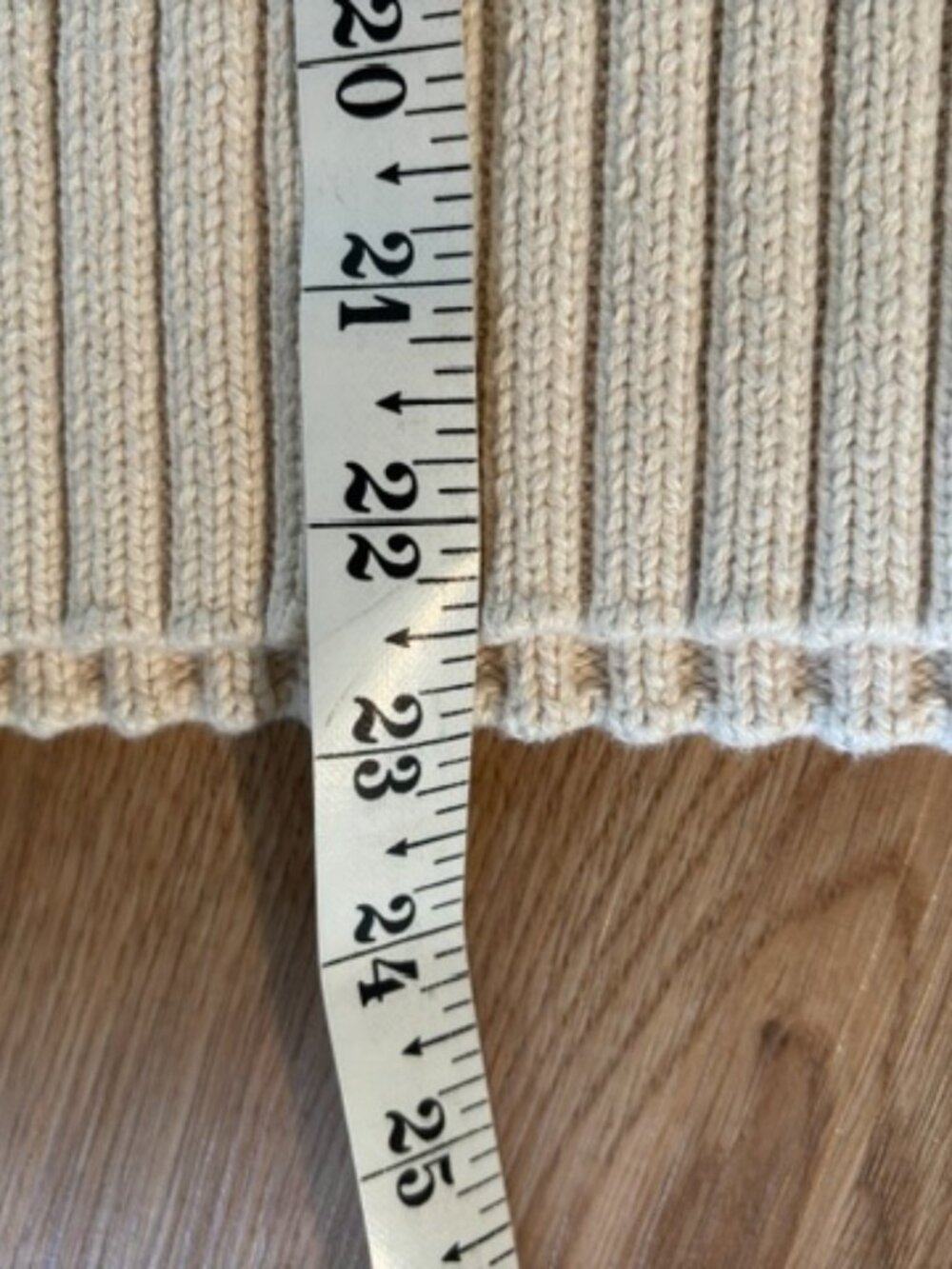 J Crew Cream 100% Cotton Heavy Knit Turtleneck Sweater EUC M - Picture 6 of 6